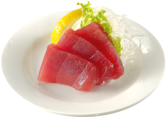 Fresh Sashimi Tuna Slices PNG