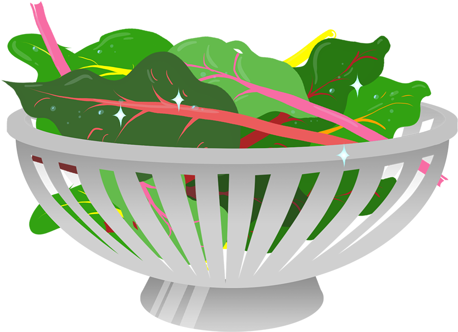 Fresh Spinachin Colander PNG