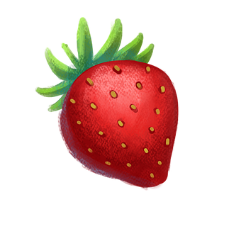 Fresh Strawberry Illustration PNG