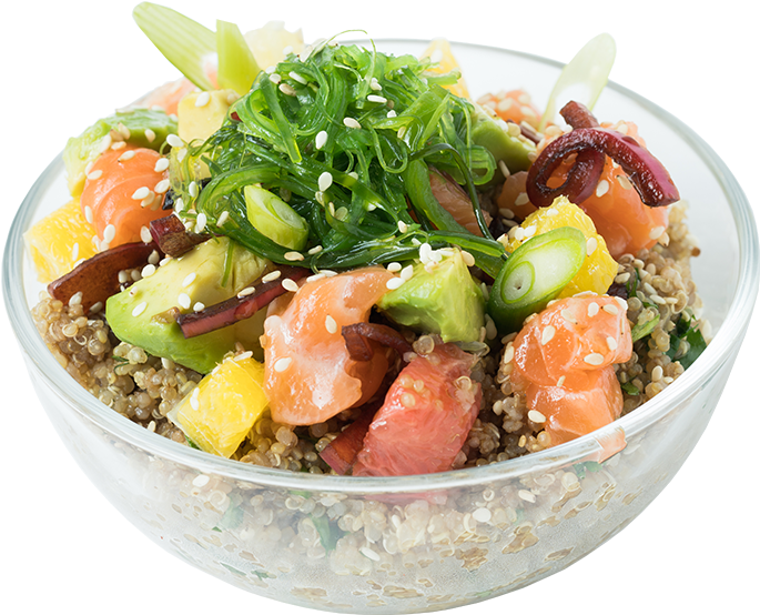 Fresh Sushi Salad Bowl PNG