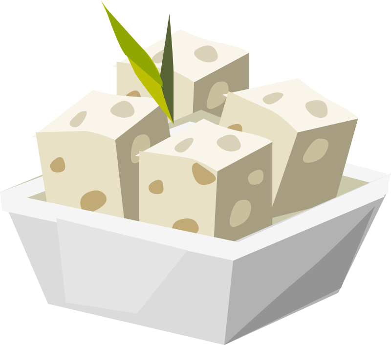 Fresh Tofu Cubes Illustration PNG