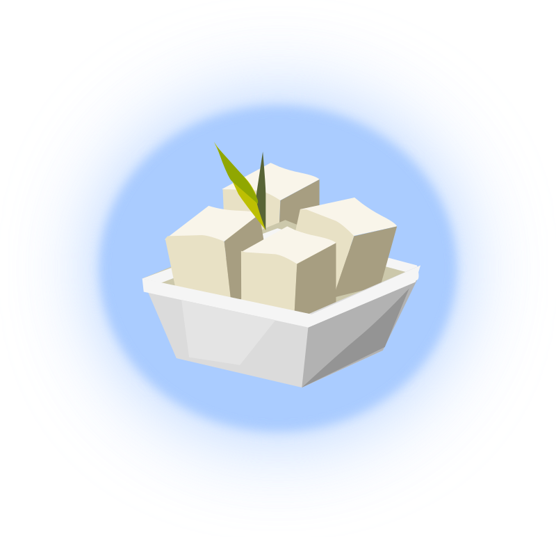 Fresh Tofu Cubes Illustration PNG