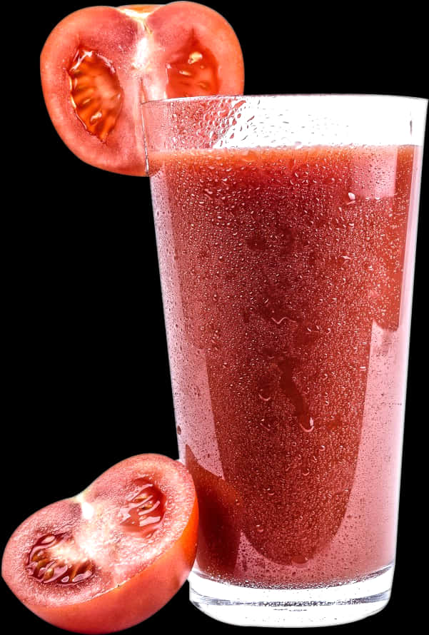 Fresh Tomato Juice Glass PNG