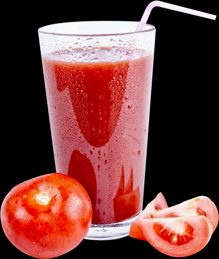 Fresh Tomato Juice Glass PNG