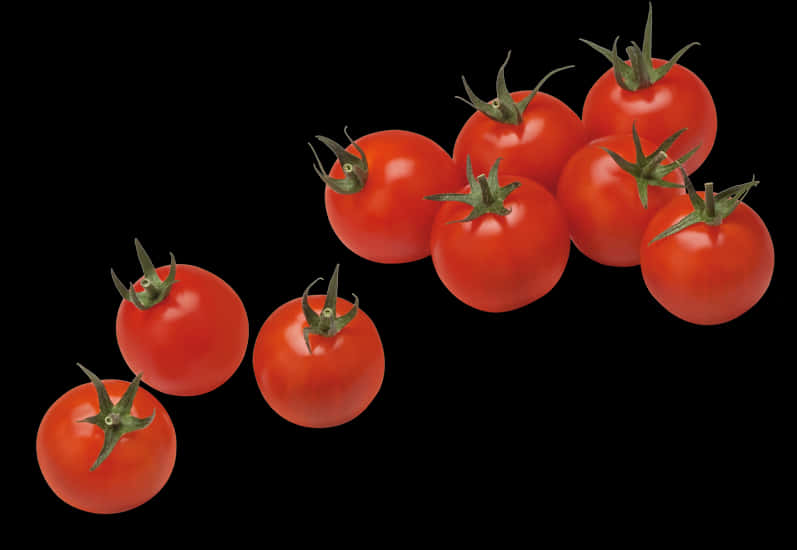 Fresh Tomatoes Black Background PNG