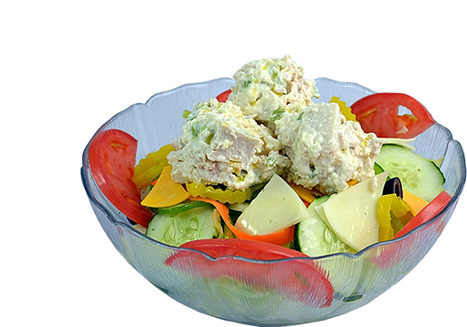 Fresh Vegetable Chicken Salad Bowl PNG