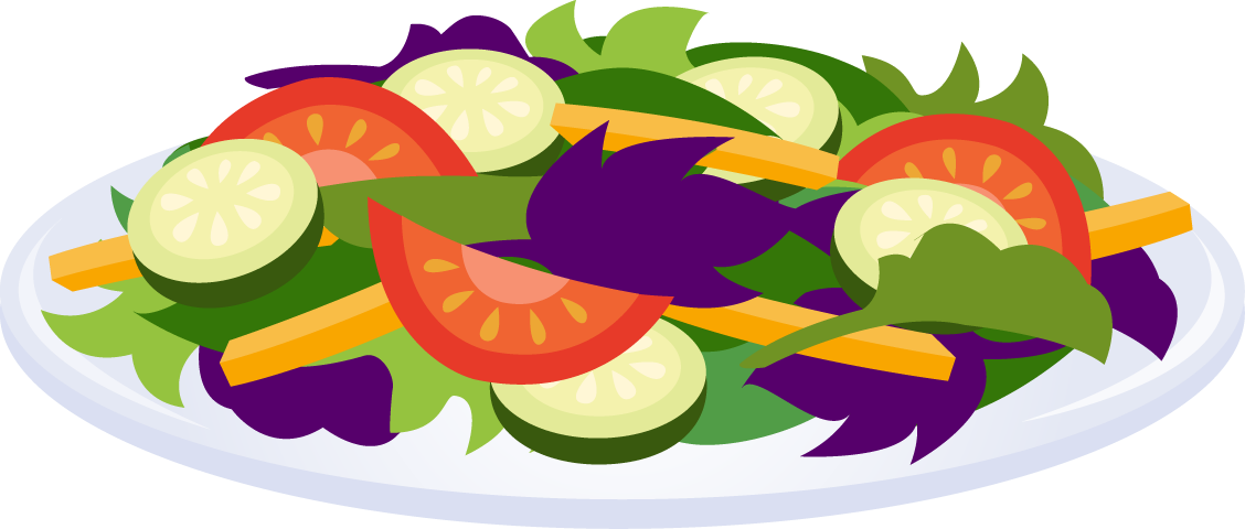 Fresh Vegetable Salad Plate Illustration PNG