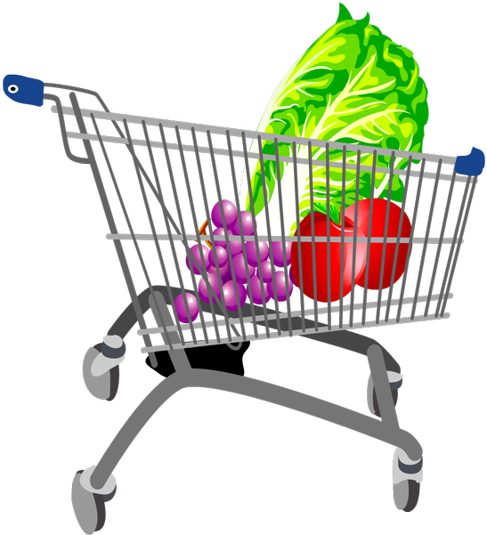 Fresh Vegetablesin Shopping Cart PNG