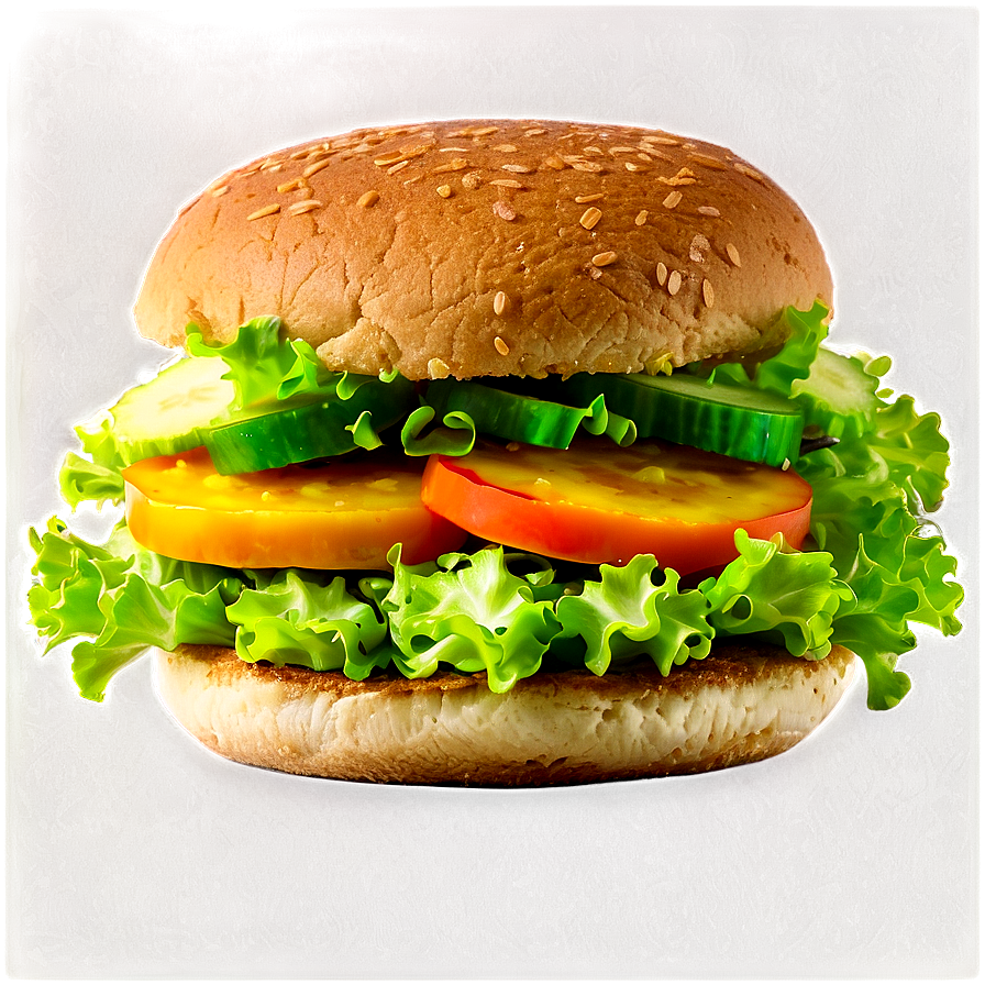 Fresh Veggie Burger Feast Png 6 PNG