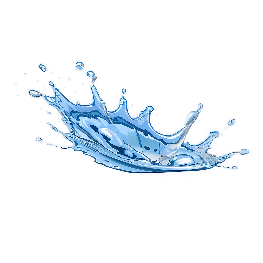 Fresh Water Splash Cartoon Png Qth PNG