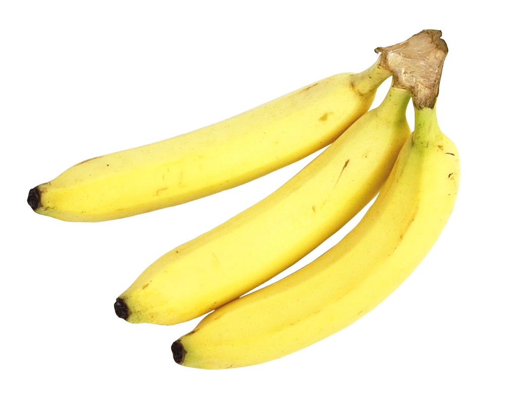 Fresh Yellow Bananas Cluster PNG