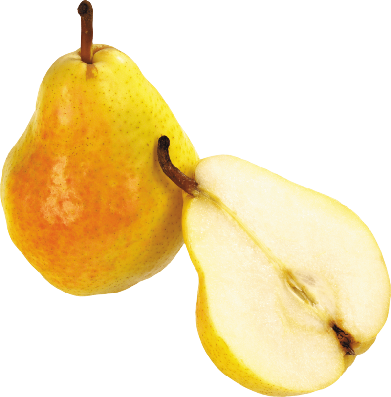 Fresh Yellow Pear Half Cut PNG