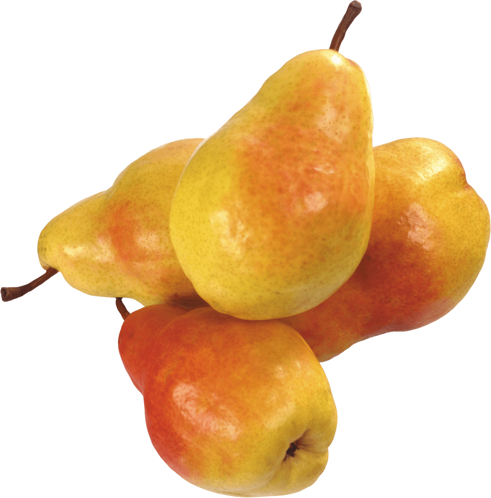 Fresh Yellow Pears Transparent Background PNG
