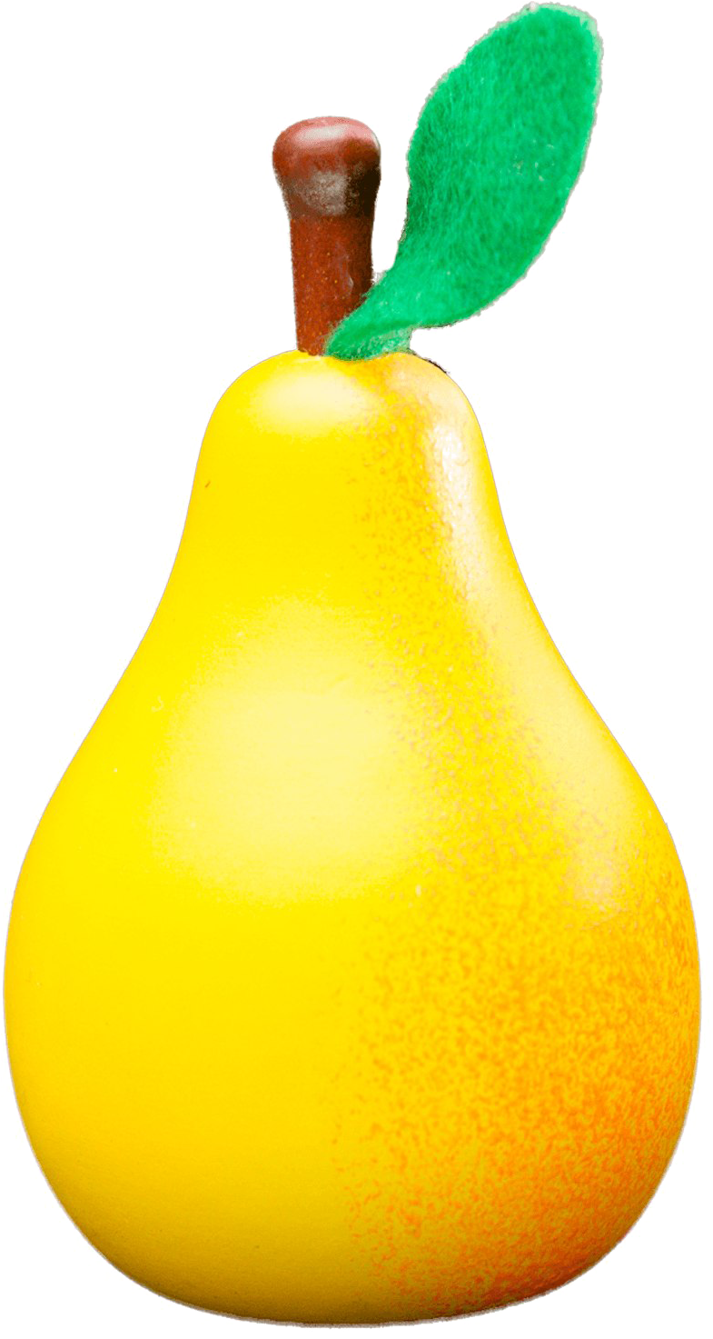 Fresh Yellow Pearwith Leaf.png PNG