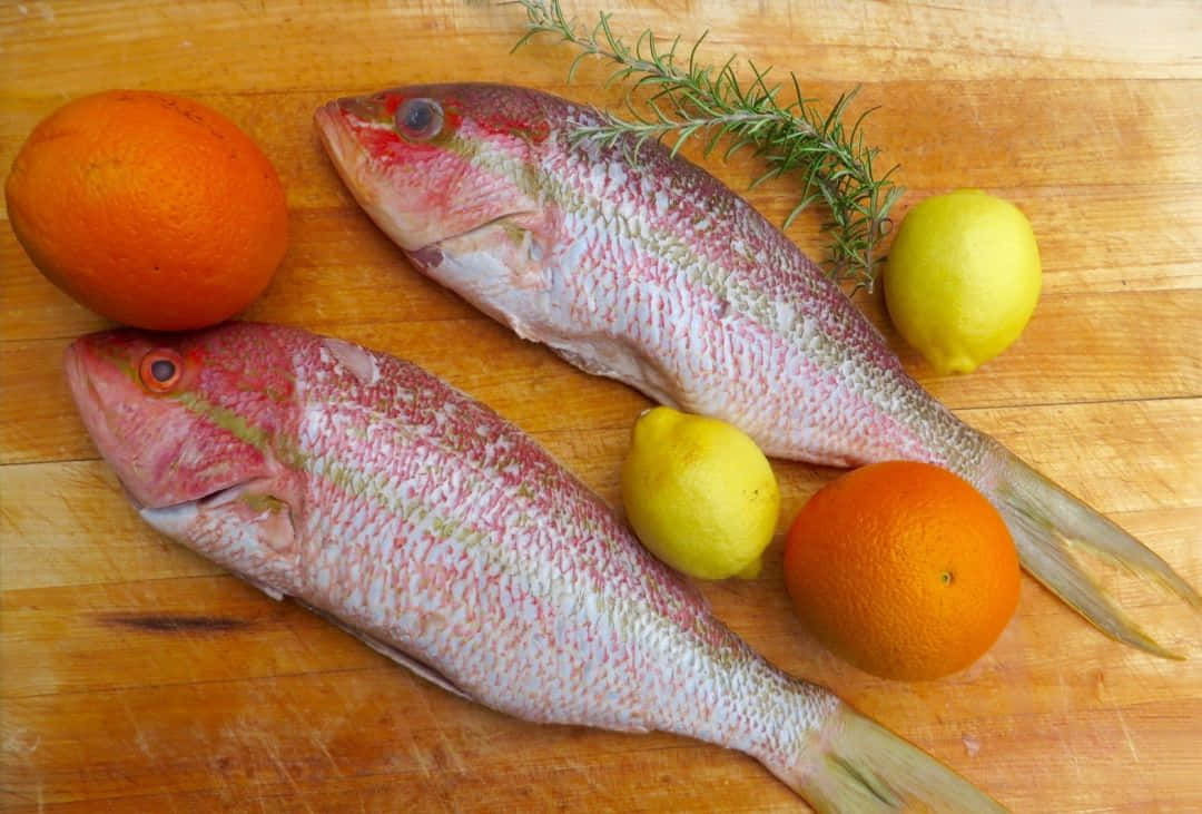 Fresh Yellowtail Snapper With Citrus Wallpaper