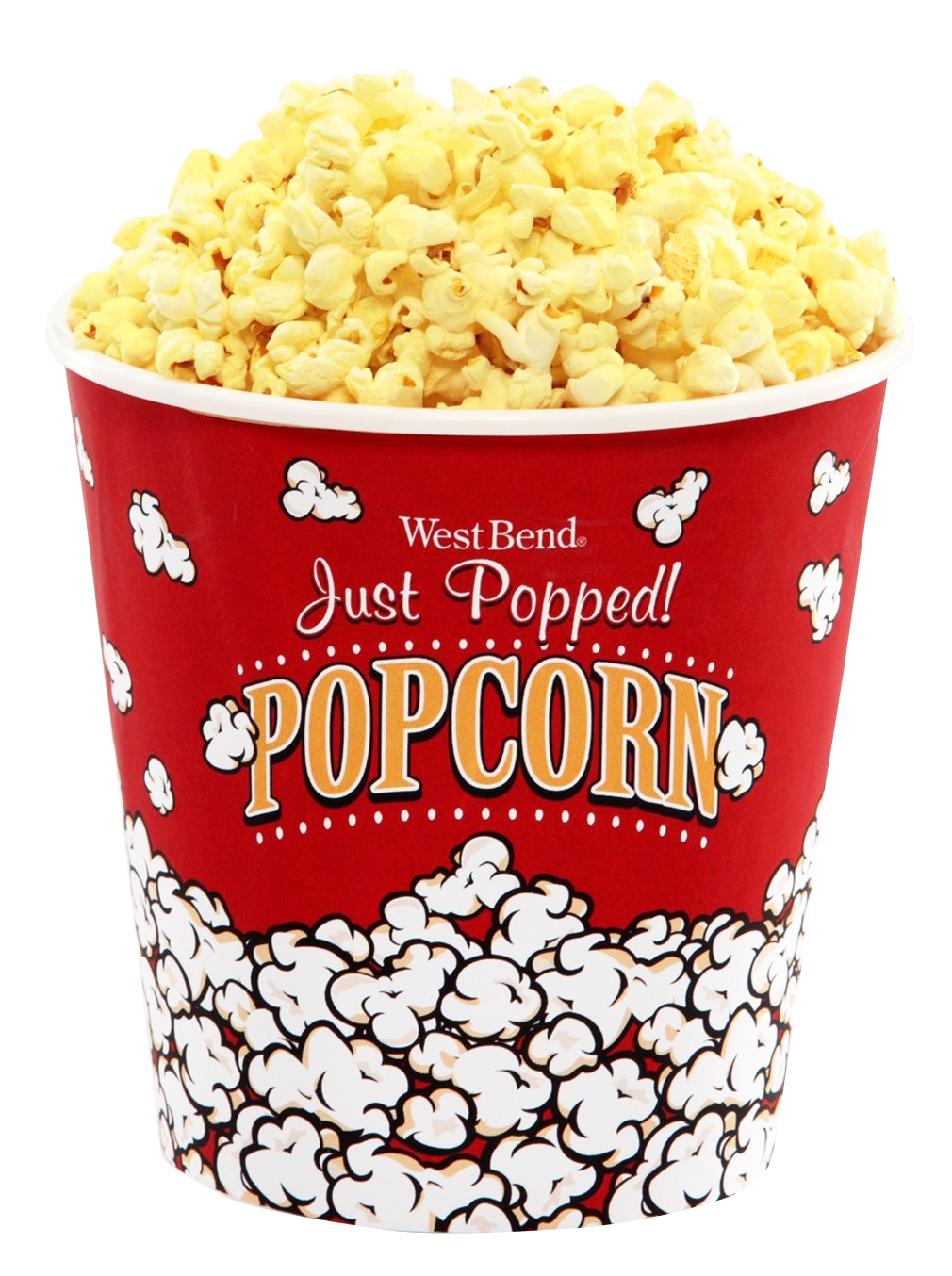 Freshly Popped Popcorn Bucket PNG