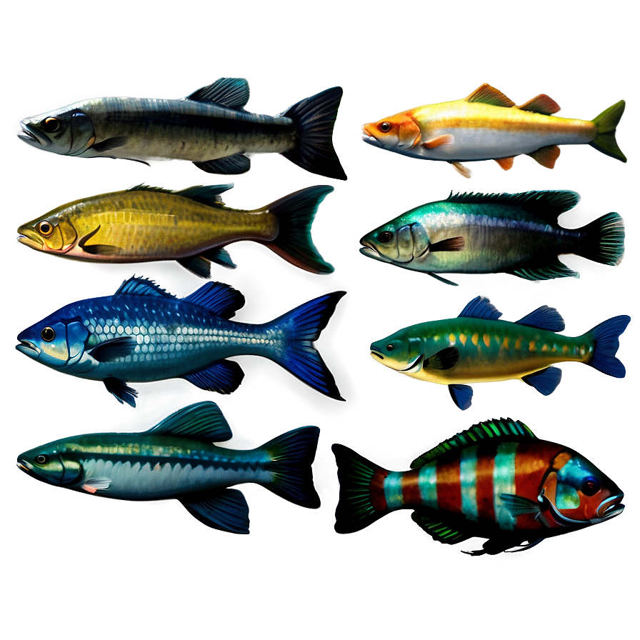 Freshwater Fish Set Png 27 PNG