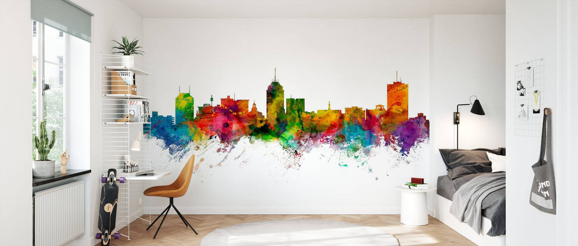 Fresno California Colorful Wall Mural Picture