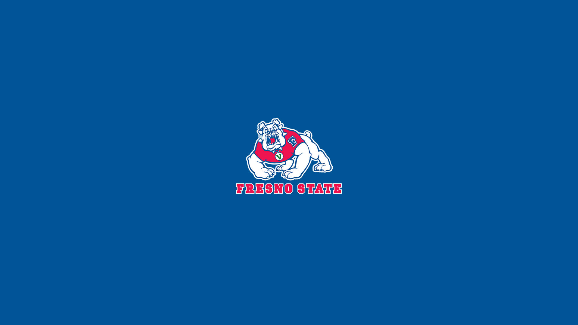 Fresnostate Bulldogs Auf Blauem Hintergrund Wallpaper