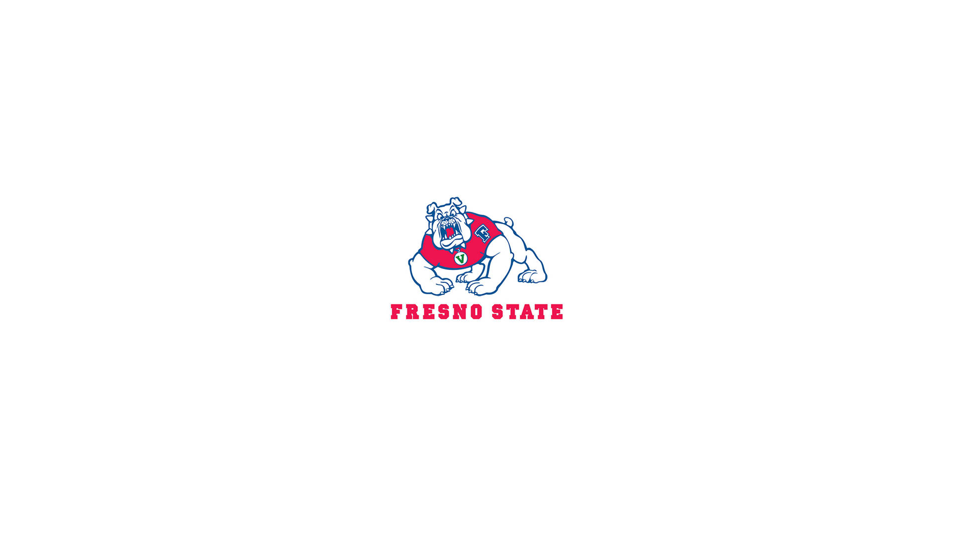 Fresno State Bulldogs On White Background Wallpaper