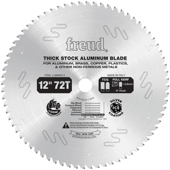 Freud Thick Stock Aluminum Circular Saw Blade PNG