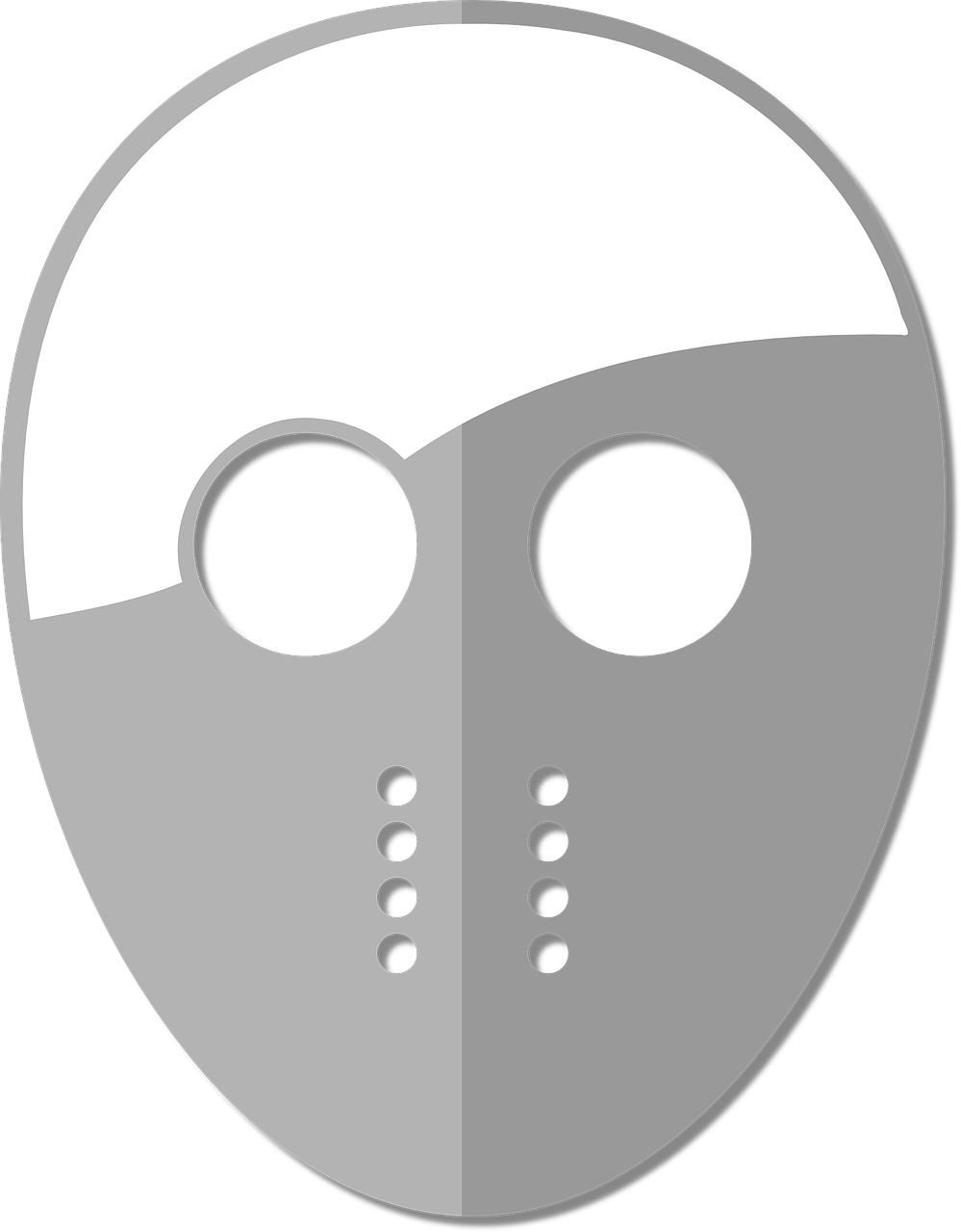 Friday Hockey Goalie Mask Vector PNG