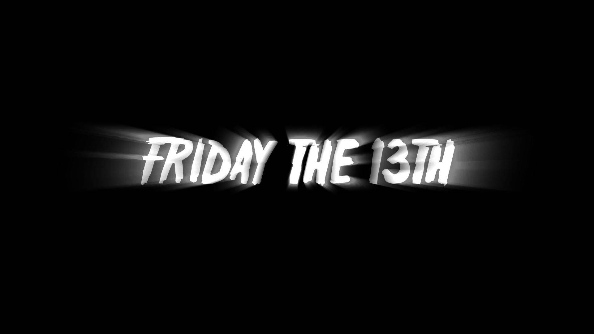 Friday The 13th Glowing Text Background