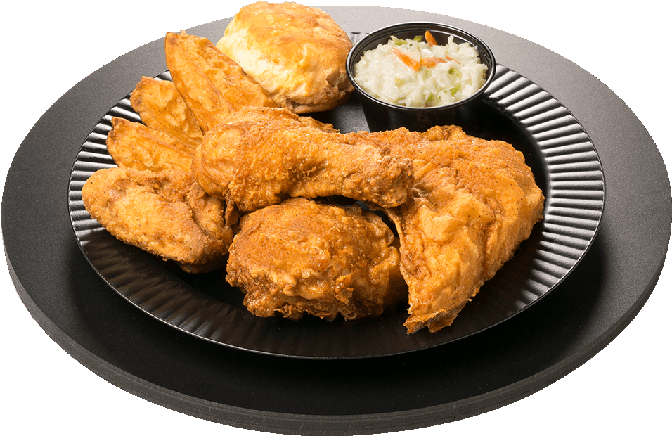 Fried Chicken Dinner Plate PNG