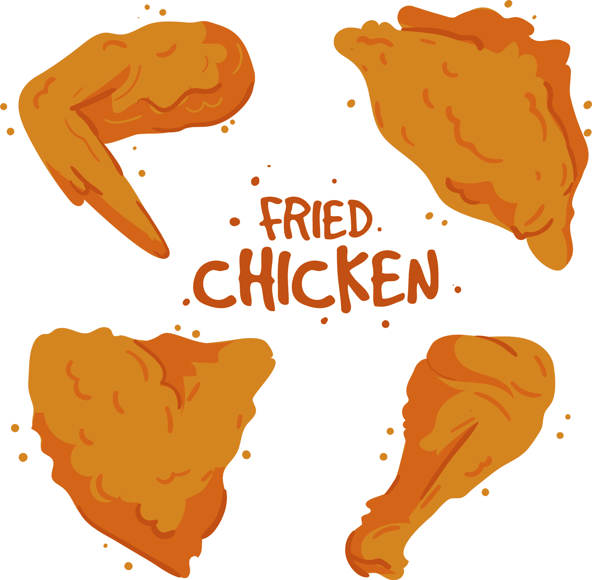 Fried Chicken Illustration PNG
