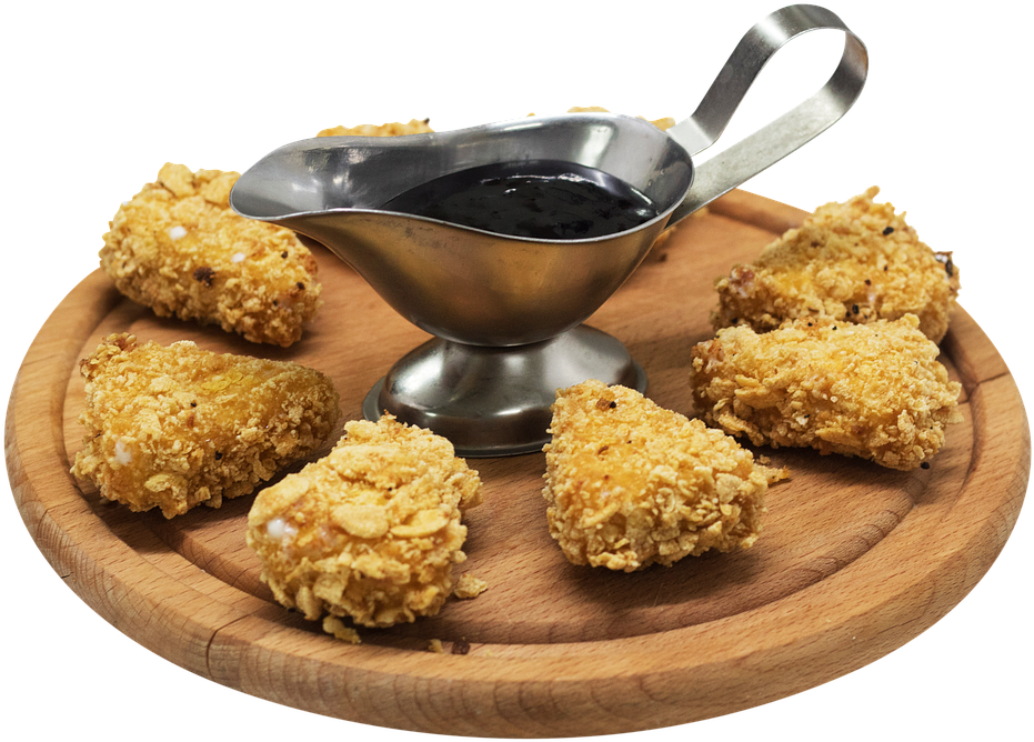 Fried Chicken Wingswith Dipping Sauce PNG