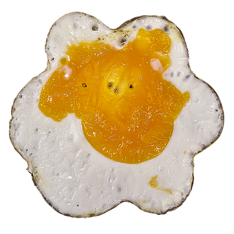 Fried Egg Black Background PNG