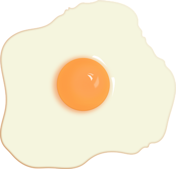 Fried Egg Isolatedon Black Background PNG