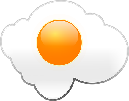 Fried Egg Vector Illustration PNG