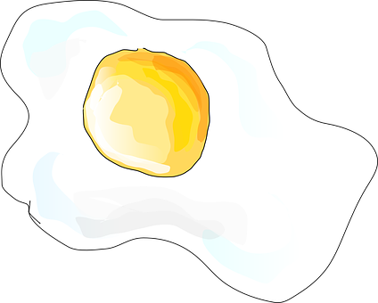 Fried Egg Vector Illustration PNG