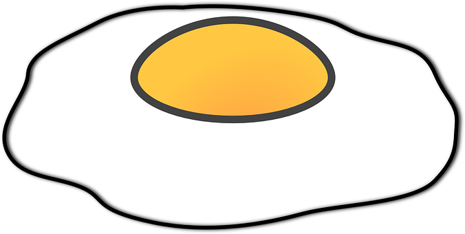 Fried Egg Vector Illustration PNG