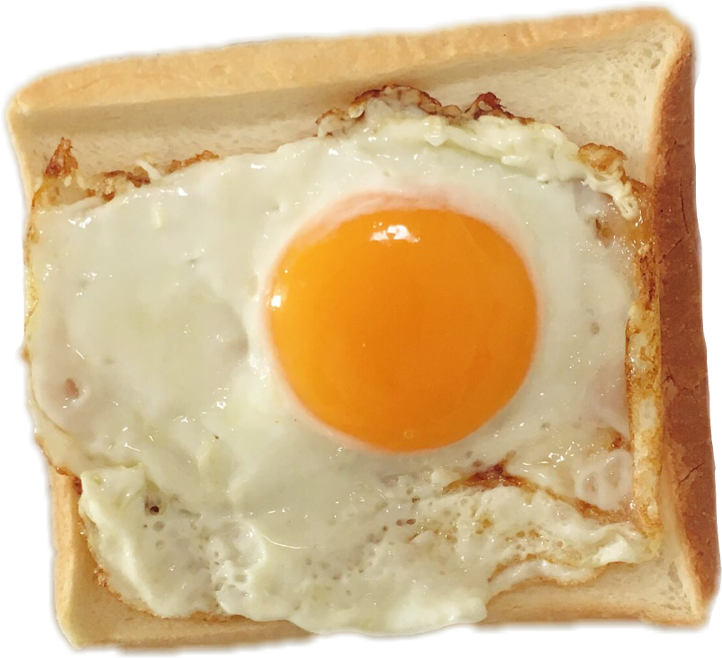 Fried Eggin Bread Cutout PNG