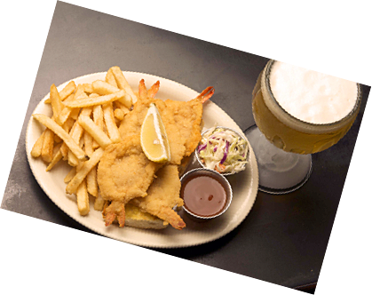 Fried Fish Platterwith Beer PNG