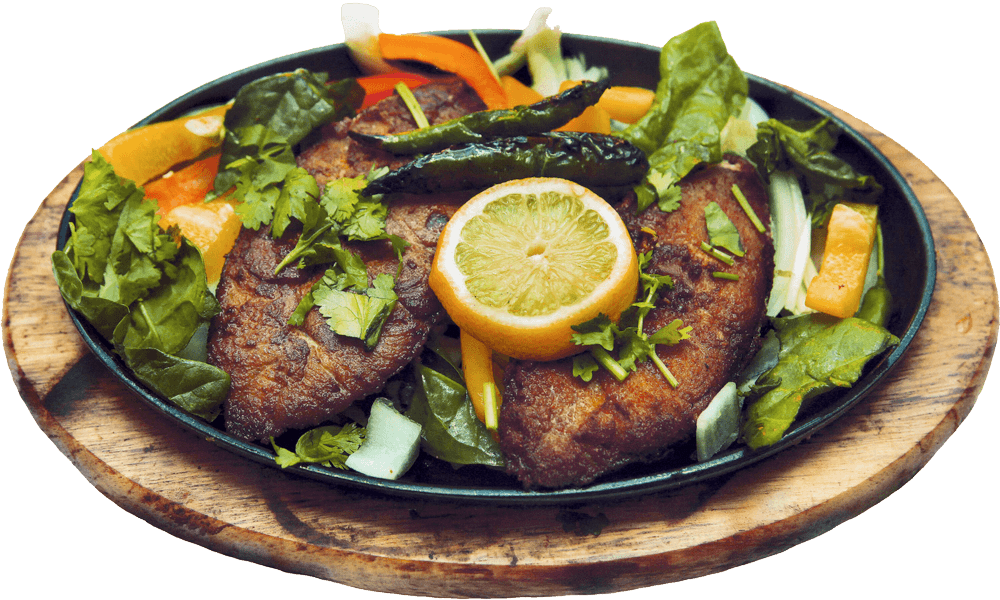Fried Fishwith Lemonand Vegetables PNG