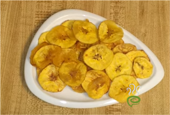 Fried Plantain Sliceson Plate PNG