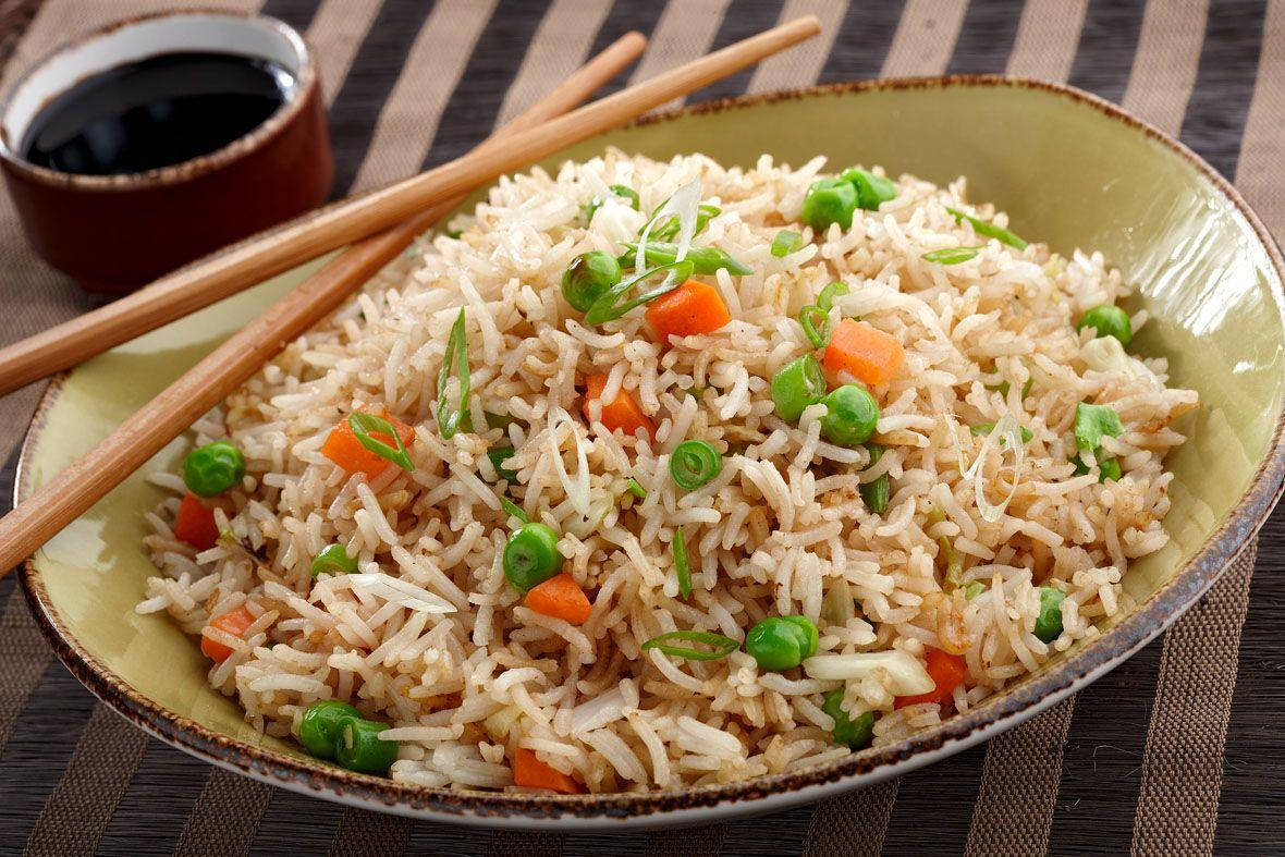 Delicious Fried Rice with Soy Sauce Wallpaper