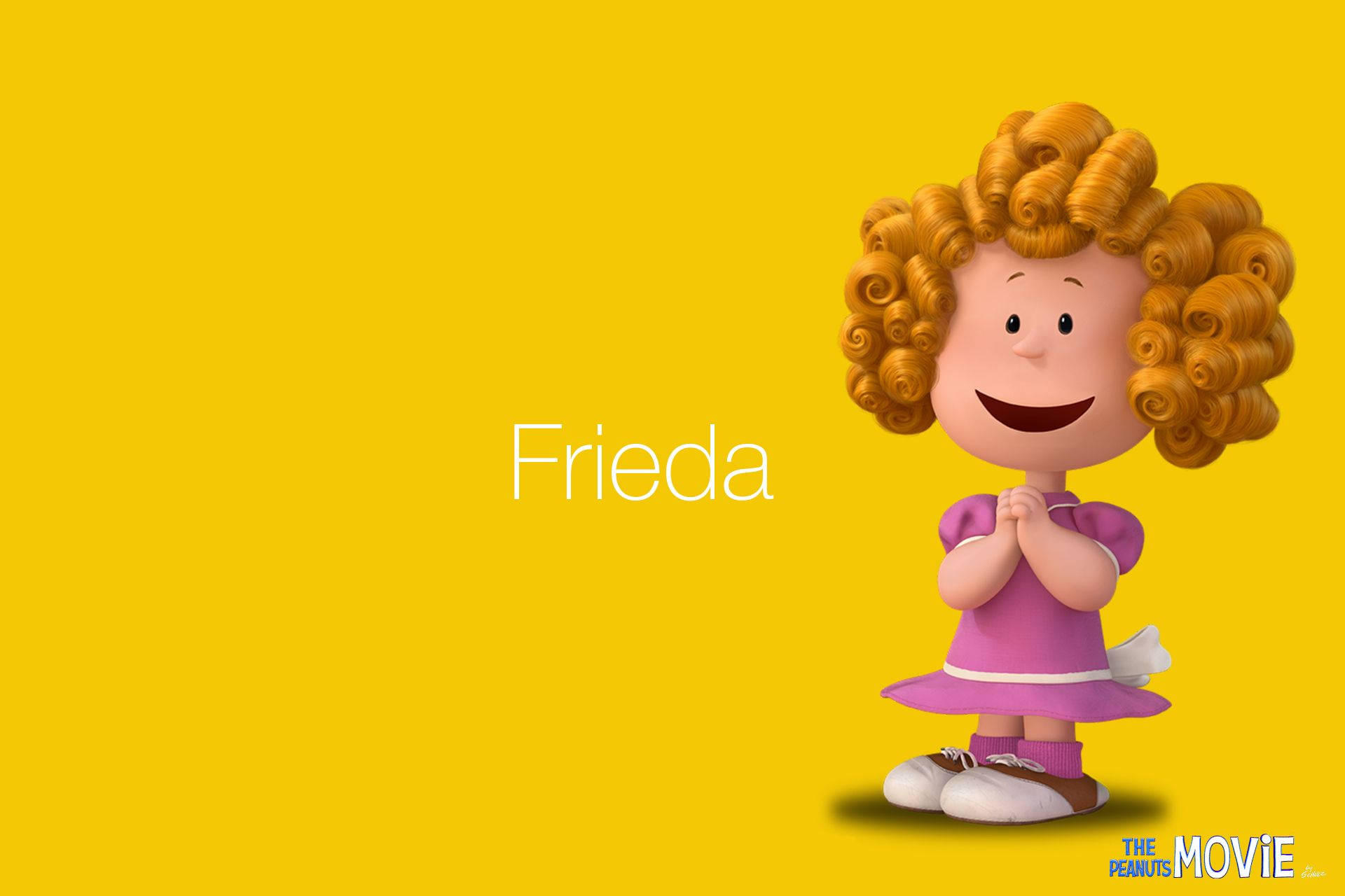 Frieda from the Peanuts Movie Smiling Energetically Wallpaper