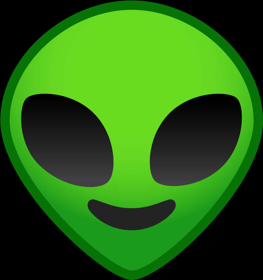 Friendly Alien Emoji Graphic PNG