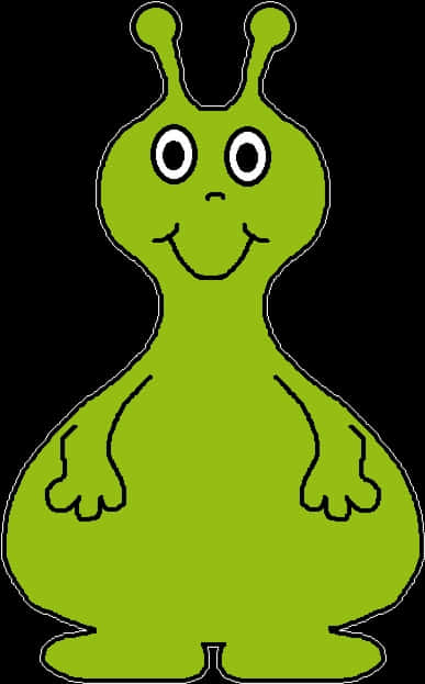 Friendly Cartoon Alien PNG