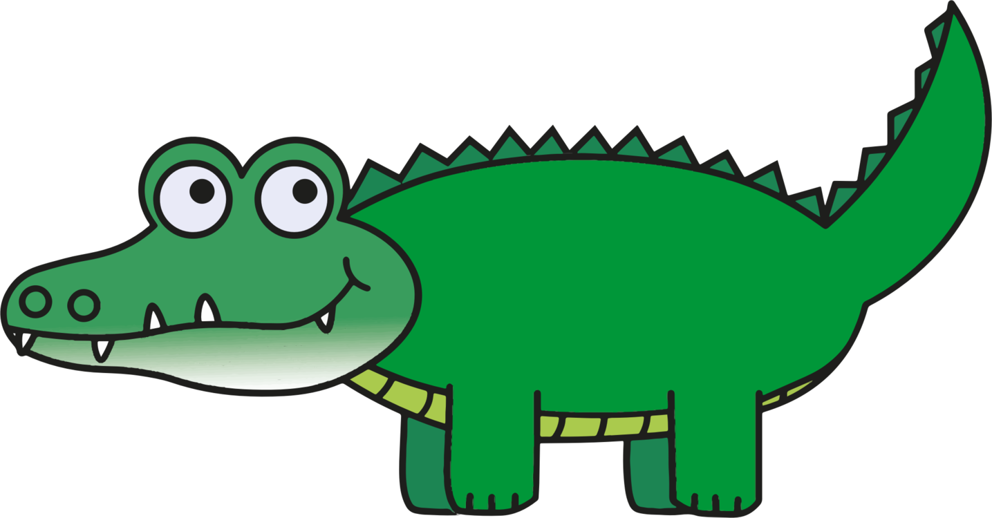 Friendly Cartoon Alligator PNG