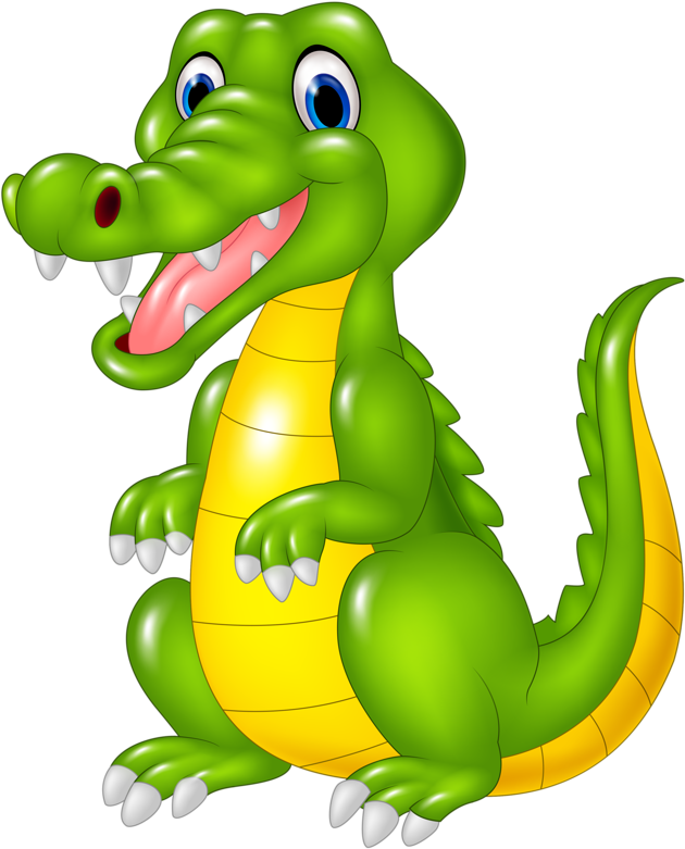 Friendly Cartoon Alligator PNG