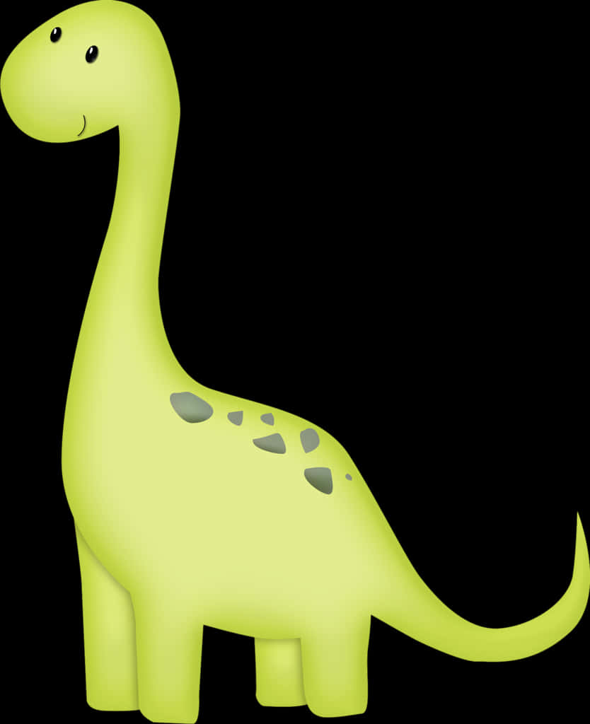 Friendly Cartoon Dinosaur Illustration PNG