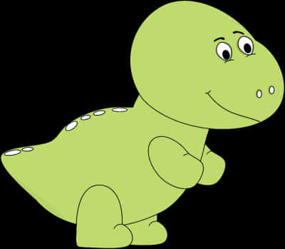 Friendly Cartoon Dinosaur PNG