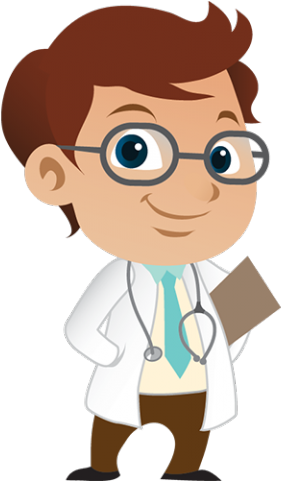 Friendly Cartoon Doctor Clipart PNG