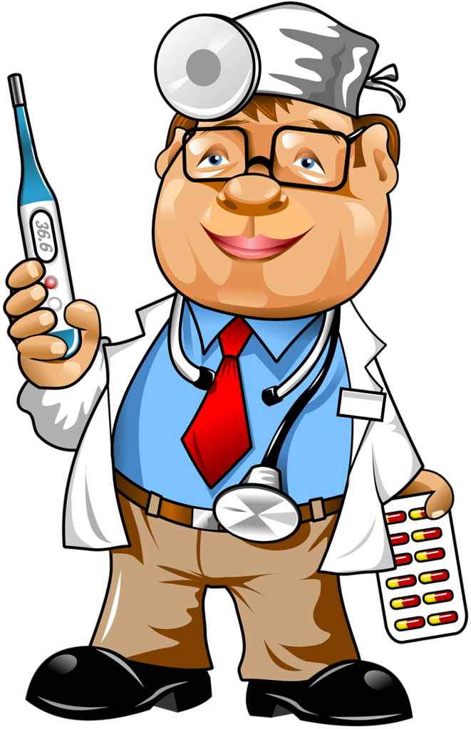 Friendly Cartoon Doctor Clipart PNG