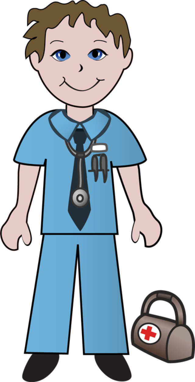 Friendly Cartoon Doctorwith Medical Bag PNG